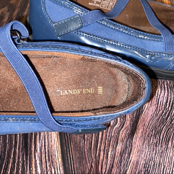 Lands End Size 7 Blue Patent Leather Mary Janes - Picture 7 of 7
